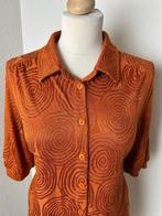 King Louie maat XL glanzende oranje swirl blouse 2750, Kleding | Dames, Blouses en Tunieken, Maat 46/48 (XL) of groter, Oranje