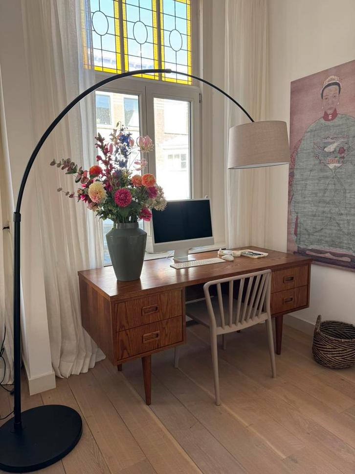 Uitschuifbare booglamp Steinhauer, Huis en Inrichting, Lampen | Vloerlampen, Zo goed als nieuw, 200 cm of meer, Metaal, Ophalen