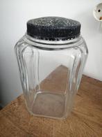 Art deco snoeppot glazen pot voorraadpot oud deksel gezocht, Antiek en Kunst, Curiosa en Brocante, Ophalen of Verzenden