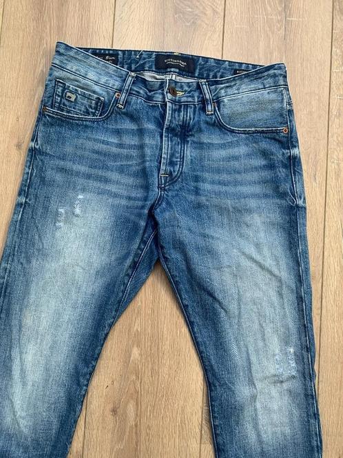 Scotch&Soda jeans destroid blauw W29 L32: S/46, Kleding | Heren, Spijkerbroeken en Jeans, Zo goed als nieuw, W32 (confectie 46) of kleiner