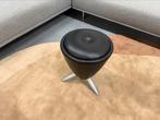 Leolux TamTam Bijzettafel zwart leer Design tafel Tam Tam