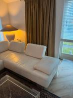 Wit leren bank Goossens, Ophalen of Verzenden, Gebruikt, Leer