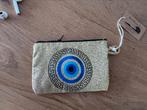 Goud portemonneetje blauw oog / oog fatima, Ophalen of Verzenden, Nieuw, Overige kleuren