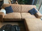 Bank met hocker, Huis en Inrichting, Banken | Bankstellen, Ophalen, Gebruikt, Driepersoons, 150 cm of meer