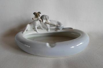 Gotha E. Pfeffer Schaal Honden + Extra Beeldje beschikbaar voor biedingen
