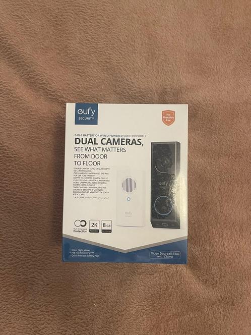 Eufy Video Deurbel E340 | 2K Dual Cam + Chime (nieuw), Huis en Inrichting, Deurbellen, Nieuw, Draadloos, Ingebouwde camera, Compatibel met smartphone