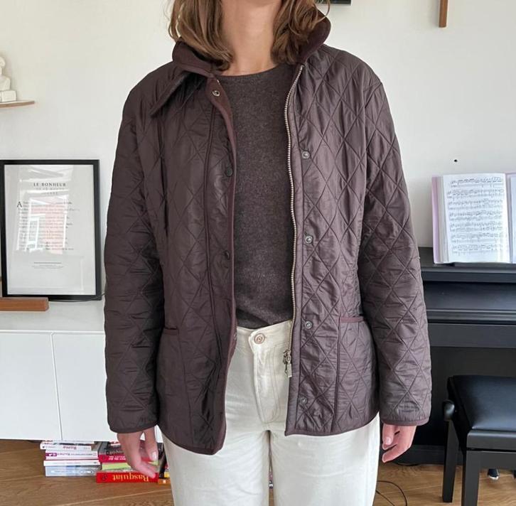 Vintage 00's Barbour Quilted Jacket, Kleding | Dames, Jassen | Winter, Gedragen, Maat 38/40 (M), Bruin, Ophalen of Verzenden