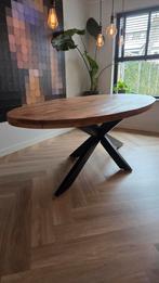 Ovale eettafel, Huis en Inrichting, Tafels | Eettafels, Ophalen, Gebruikt, 100 tot 150 cm, 200 cm of meer