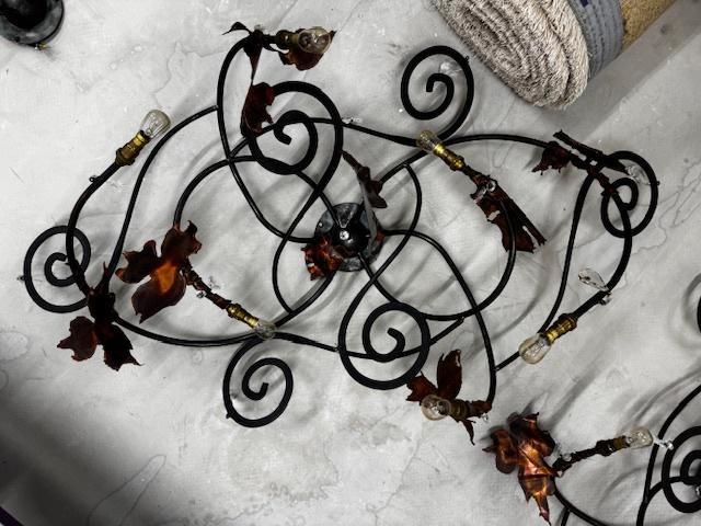 Baroque Plafonnière Bruinblad  van Maroesjka Metz, Huis en Inrichting, Lampen | Hanglampen, Zo goed als nieuw, Minder dan 50 cm