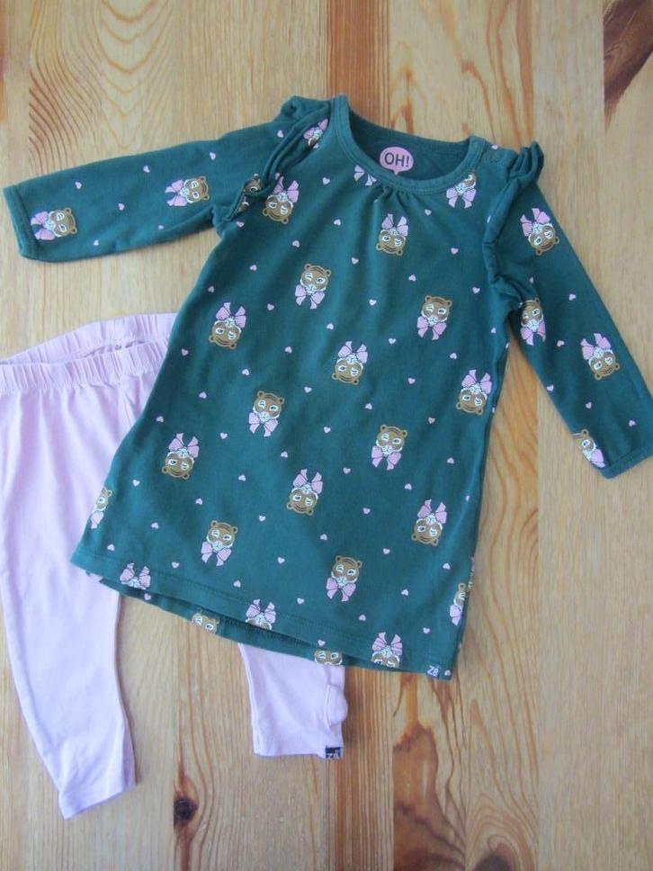 Groen/roze setje Z8 maat 68, Kinderen en Baby's, Babykleding | Maat 68, Zo goed als nieuw, Meisje, Setje, Ophalen of Verzenden