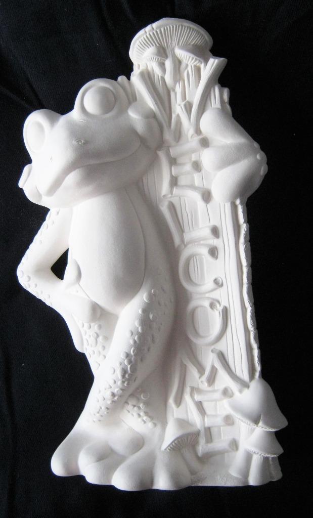 Keramiekbeeld Kikker met "Welcome"bord, Hobby en Vrije tijd, Pottenbakken, Nieuw, Ophalen of Verzenden