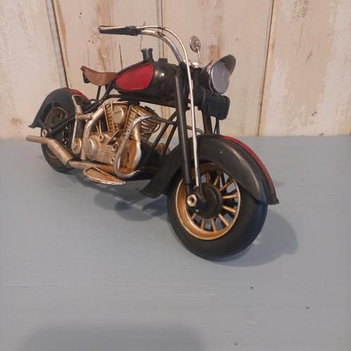 Blikken oldtimer motor in HD LOOK-A-LIKE  chopper, Huis en Inrichting, Woonaccessoires | Overige, Nieuw, Ophalen of Verzenden