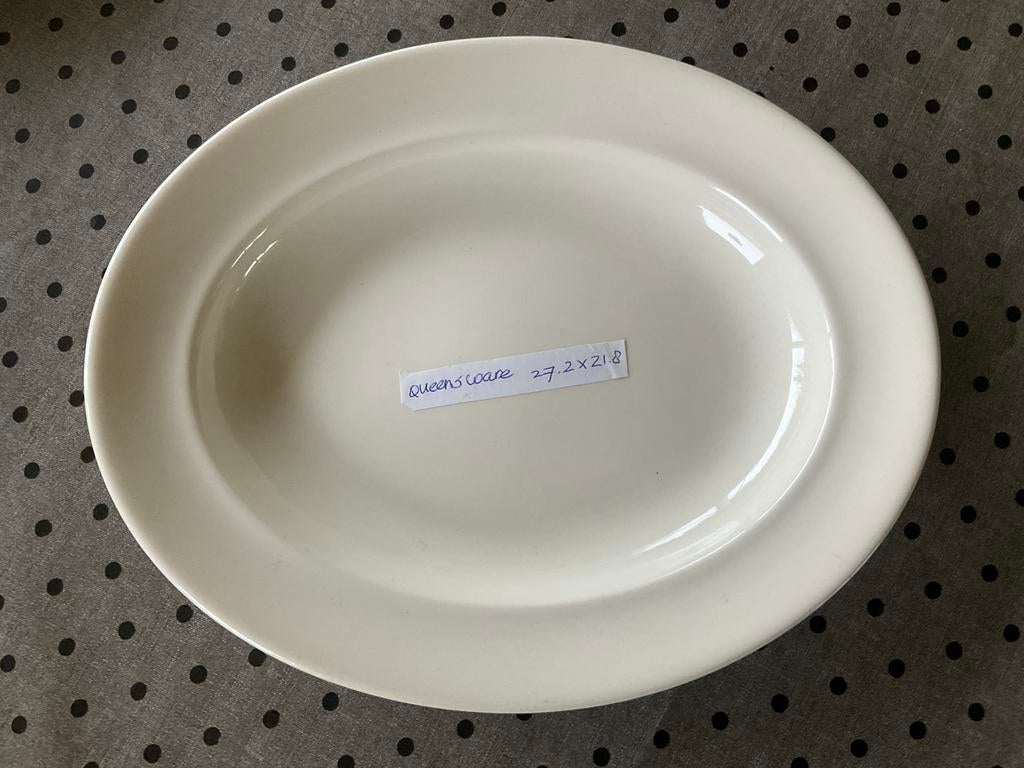 Wedgwood Queens ware traditional plain OVALE PLATTE SCHOTEL, Ophalen of Verzenden, Gebruikt