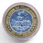 Las Vegas 10 Dollar Gaming Token Zilver Harrah’s Casino Hote, Postzegels en Munten, Ophalen of Verzenden, Zilver, Buitenland