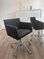 Twee comfortabele grijze bureaustoelen met wieltjes, Ophalen, Gebruikt, Twee, Stof