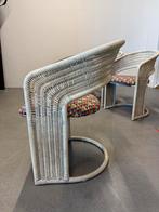 Vintage Luit van der Helm rotan stoelen - Set van 5, Huis en Inrichting, Stoelen, Ophalen, Gebruikt, Trawlerkade 44 IJmuiden, Riet of Rotan