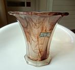 Jaren '30 Walther & Söhne 'Oralit' sepia cloud glas vaas, Antiek en Kunst, Ophalen of Verzenden
