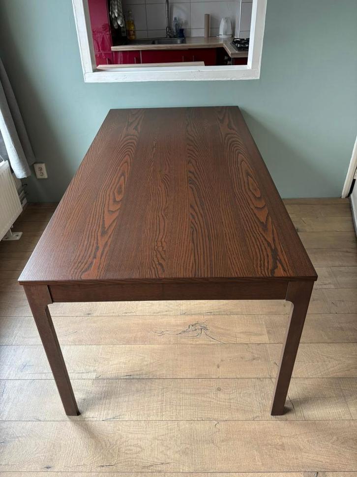 Grote Eettafel met Ingebouwde Verlenging, Huis en Inrichting, Tafels | Eettafels, Zo goed als nieuw, 50 tot 100 cm, 150 tot 200 cm