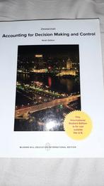 Accounting for Decision Making and Control - Zimmerman, Boeken, Gelezen, Zimmerman, Beta, HBO
