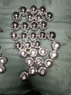 60 Glazen zilveren kerstballen en piek, Diversen, Ophalen, Zo goed als nieuw