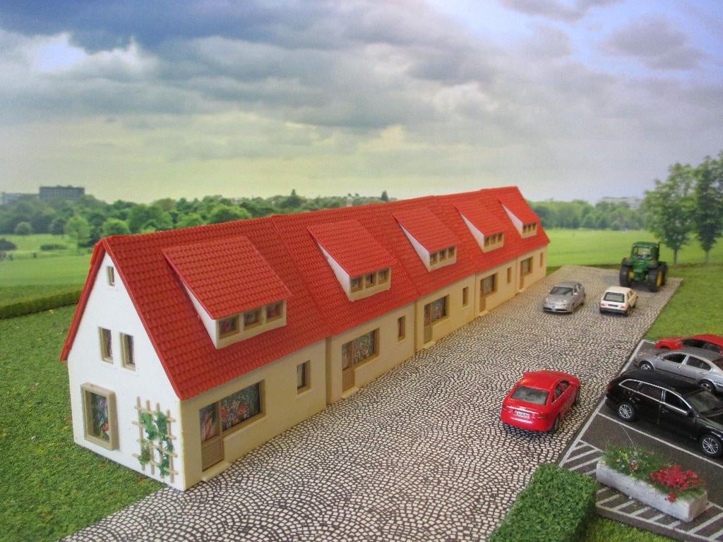 5 stuks Vrijstaand woonhuis "Elke" kant-en-klaar-model HO, Overige merken, Gelijkstroom of Wisselstroom, Brug, Tunnel of Gebouw