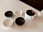 Japans theeservies zwart wit - Nieuw - kyusu en 4 kopjes, Keramiek, Nieuw, Ophalen of Verzenden, Effen