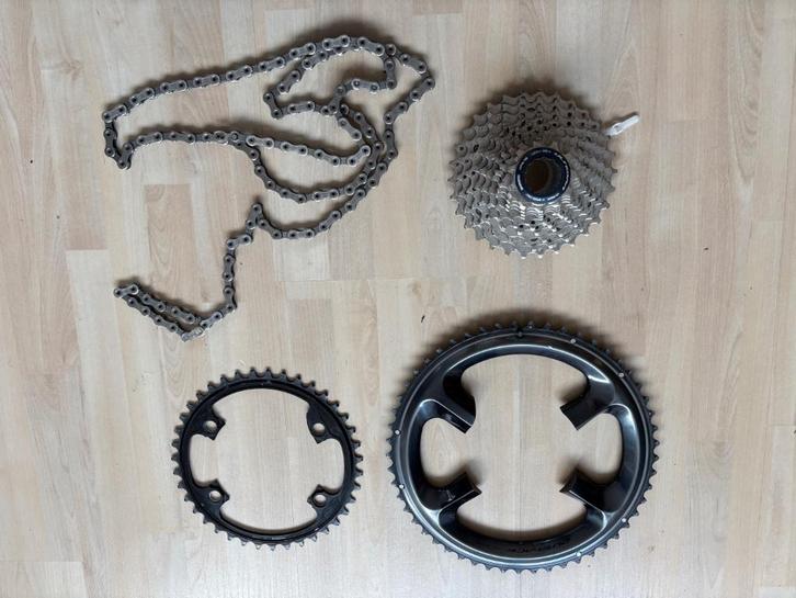 Shimano Dura Ace R9100 bladen 50 39 + cassette 11/30, Sport en Fitness, Wielrennen, Gebruikt, Overige typen, Ophalen