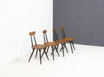 Laukaan Puu set of four ‘Pirkka’ dining chairs – Ilmari Tapi, Vier, Scandinavisch, vintage, Gebruikt, Hout