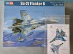 HobbyBoss 81711 Su-27 Flanker B 1:48 + Oekraïne Decals, Overige merken, Groter dan 1:72, Ophalen of Verzenden, Vliegtuig