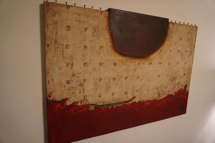 Kunstwerk – schilderij “Spirituele Stilte” (Jalal Alwan)., Antiek en Kunst, Kunst | Schilderijen | Abstract, Ophalen