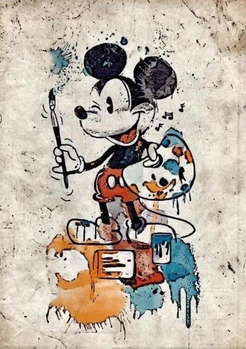 Mickey & Minnie Mouse Canvas, Manden, Vloerkleed & Deken!, Huis en Inrichting, Woonaccessoires | Schilderijen, Tekeningen en Foto's