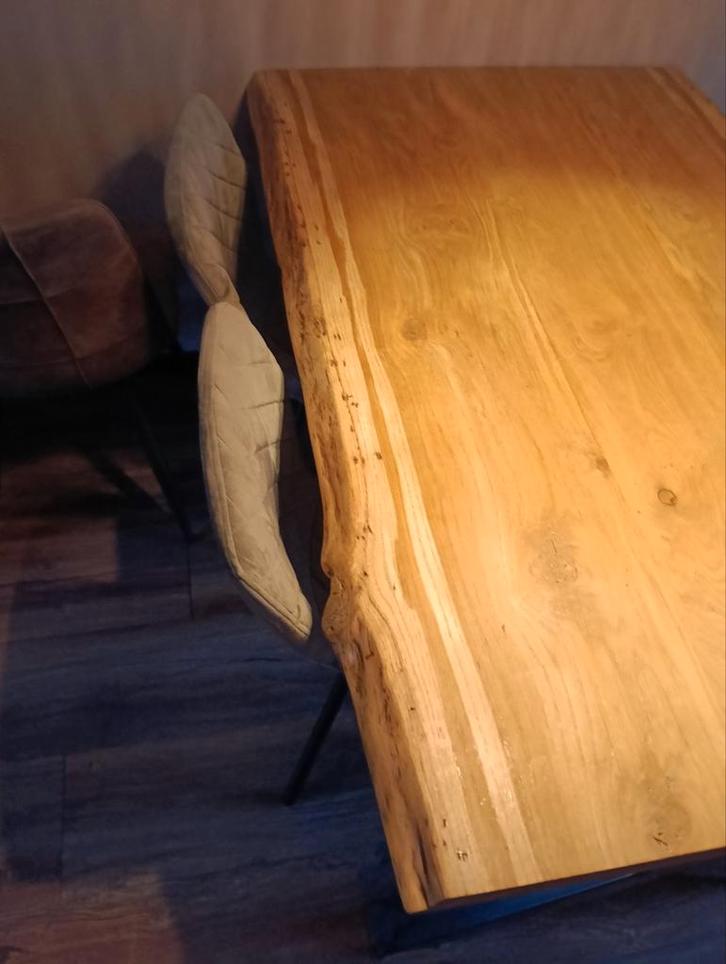 eikenblad eettafel. 95 breed 146 lang. zonder de poten, Huis en Inrichting, Tafels | Eettafels, Gebruikt, 50 tot 100 cm, 200 cm of meer
