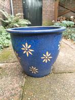 Grote geglazuurde bloempot, Tuin en Terras, Ophalen, 40 cm of meer, Rond, Zo goed als nieuw