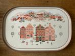 Vintage dubbelzijdig melamine tray dienblad, Ophalen of Verzenden, Zo goed als nieuw, Rechthoekig, Kunststof