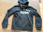 Zwart Puma Vest / Hoodie - Maat 158/164, Trui of Vest, Puma, Ophalen of Verzenden, Zo goed als nieuw