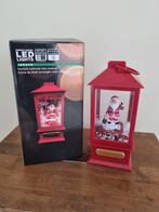 Kerstlantaarn kerstman met sneeuw, Diversen, Kerst, Ophalen of Verzenden, Gebruikt