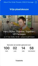 4 x Vip Packages Disco 17 mei van Haary Styles, Tickets en Kaartjes, Drie personen of meer, Mei
