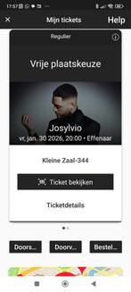Kaarten Josylvio 30 Januari . locatie Effenaar in Eindhoven, Twee personen