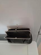 Gezocht grote echt lederen dubbele knip portemonnee, Sieraden, Tassen en Uiterlijk, Portemonnees, Ophalen of Verzenden, Zwart