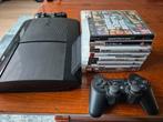 PS3 met 2 controllers en 8 spellen, Ophalen of Verzenden, Gebruikt