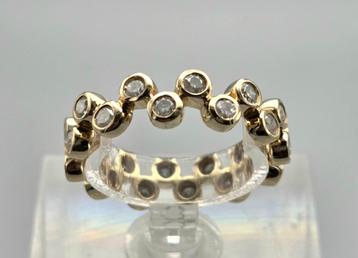 Gouden Vintage design ring diamant. Ca: 0.72 ct. 2025/727. beschikbaar voor biedingen