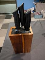 Boretti messenblok met messen, Ophalen of Verzenden, Gebruikt, Hout, Bestekset