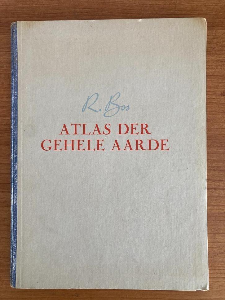 Oude Bosatlas "Der Gehele Aarde" - P. Noordhoff 1949, Boeken, Atlassen en Landkaarten, Gelezen, Bosatlas, Wereld, 1800 tot 2000