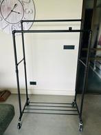 Dubbel kledingrek op wielen zwart, Kleding | Dames, Kledingrekken, Ophalen, Zo goed als nieuw