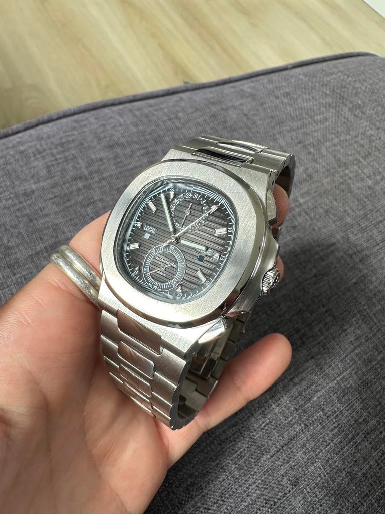 Horloge patek philippe, Sieraden, Tassen en Uiterlijk, Horloges | Heren, Overige merken, Staal, Staal, Polshorloge