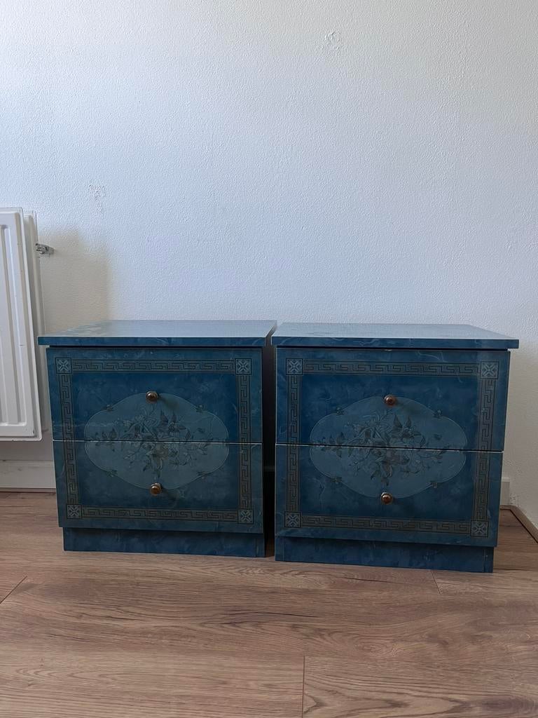 Vintage look nachtkastjes, Ophalen, Gebruikt