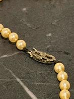 Vintage 925 Zilveren Parelketting, Ophalen of Verzenden, Gebruikt, Beige, Zilver