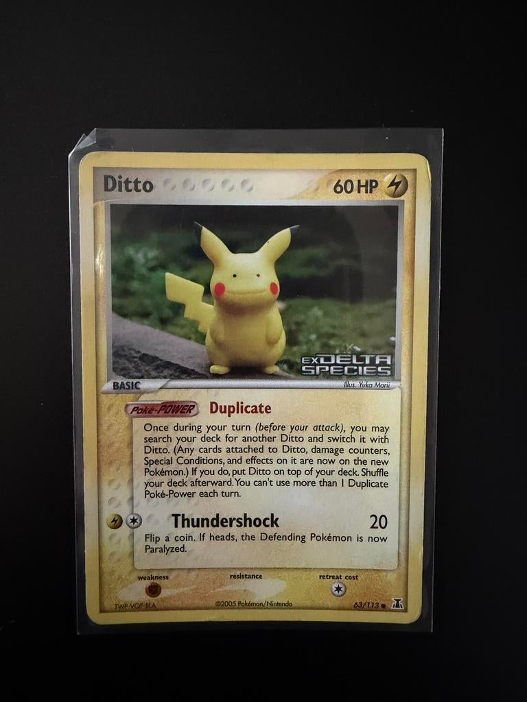 Pokemon - Ditto Ex Delta Spieces - STAMPED!, Ophalen of Verzenden, Zo goed als nieuw, Meerdere kaarten