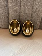 Ei egg waxinelichthouder windlicht goud zwart hotel chique, Overige materialen, Zwart, Ophalen of Verzenden, Zo goed als nieuw