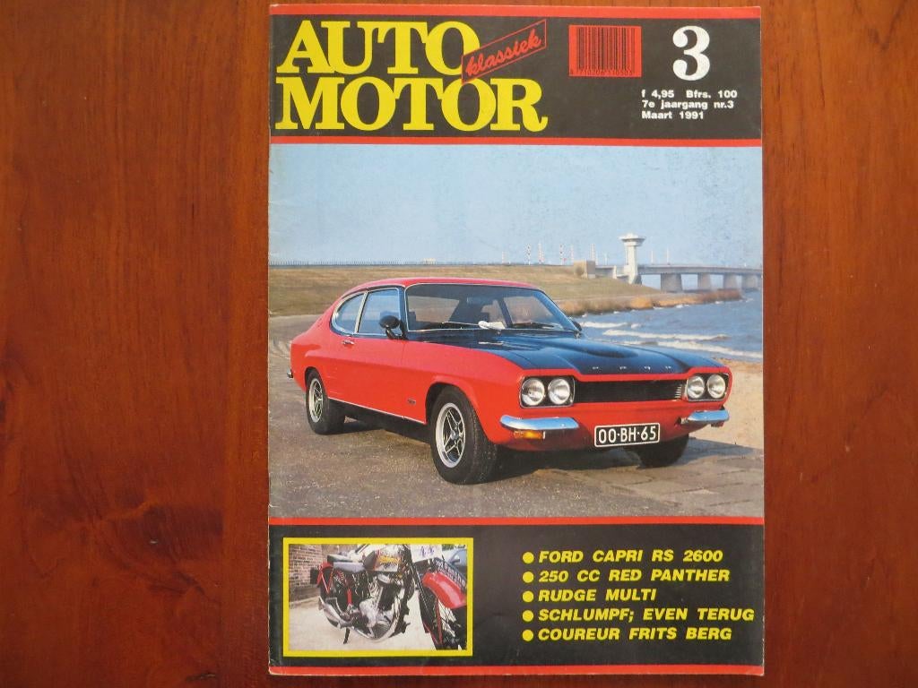 Auto Motor Klassiek 3 1991 Ford Capri RS 2600, Frits Berg, Ophalen of Verzenden, Nieuw, Ford